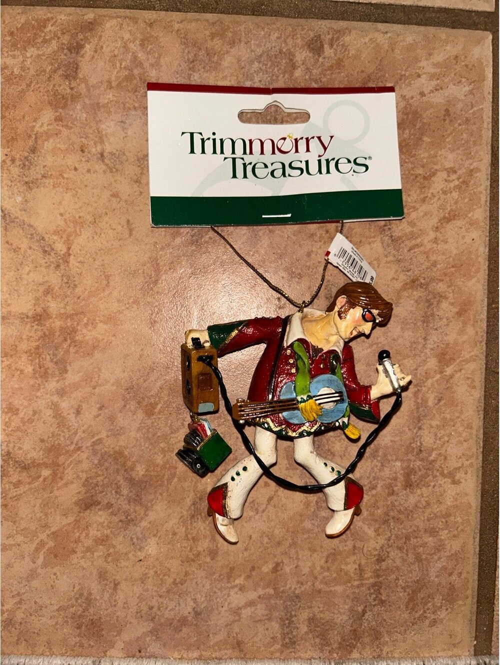 Trimmerry Treasures Elvis Style Rock & Roll Singer Christmas Ornament 2005